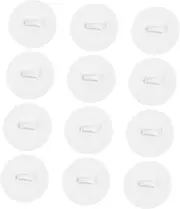 12 Pcs Sink Cover Flat Suction Sink Stopper Rubber Sink Stopper Rubber Bathtub Bathroom Hair Stopper Bathtub Stopper Plug Sink Drain Stopper Laundry Tub Universal White Plastic
