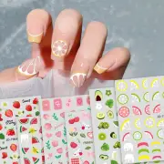 Nail Sticker Ultra-thin Easy to Apply Summer Fruits Pattern Lemon Watermelon