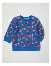 [Sprout] Essential Firetruck Sweat Top in Bright Blue