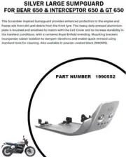 Fits Royal Enfield Large Sump Guard Silver For Bear/Interceptor/GT-650 1990552