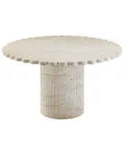 TOV Furniture Blossom Washed Finish Indoor/Outdoor 54" Round Dining Table