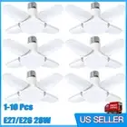 1-10 Pcs E27 LED Garage Light Bulb 28W Deformable Ceiling Lights Workshop Lamp