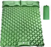 Double Camping Sleeping Pad,Inflatable 2 Person Sleeping Mattress with 2 Pillows,Ultralight Waterproof Compact Air Mat,Built-in Foot Pump,for Backpacking,Hiking,Tent Traveling,Camping