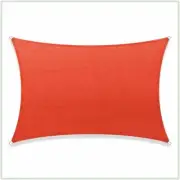 COLOURTREE Sun Shade Sail Screen 14 ft. x 18 ft. 190 GSM Rectangle Outdoor Red