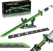 HIGH GODO Demon Slayer Sword Building Set, 39in Sanemi Sword Building Block with Scabbard and Stand, Anime Katana Sword Set, Collectible Gifts Toys for Adults Kids 8+ (710 Pcs)