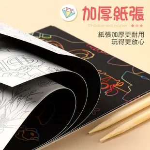 【雙面創作！一套九張】 通刮刮畫 刮畫 繪畫 DIY 刮刮畫 創意刮畫 圖案刮畫 刮畫用品 著色本 (2.3折)