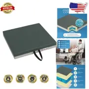 20x16 Waterproof Gel Wheelchair Cushion - Tailbone Pain Relief Pad, 3 Inch Thick