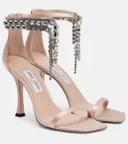 [Jimmy Choo] Jimmy Choo Verity 100 satin sandals AU 6.5 pink