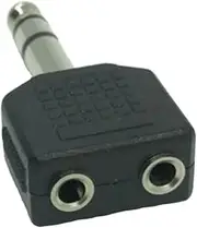 RUITEXUN 6.35mm (1/4 Inch) Male to Two 3.5mm (1/8 Inch) Female Audio Heads Stereo Interconnect Audio Adapter