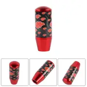 9CM Universal Cloud Red Aluminum + Carbon Fiber Manual Gear Shift Knob Shifter