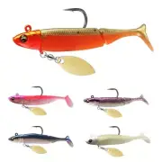 Soft Plastic Fishing Lure Rigged With Spare Paddle Tail Flathead Bass Lures