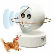 Anti Barking Device Dog Bark Deterrent Simulated Surveillance Camera Bark Control Device Dummy Security Dogs Silencer Indoor Outdoor(White)