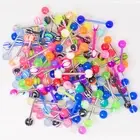 Pack of 20 50 or 100 Tongue Ring Assorted 14G Perfect for Small Shop Individuals