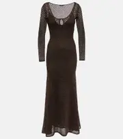 [Tom Ford] Tom Ford Lurex® maxi dress UK 12 brown