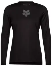 Fox Racing Ranger Fox Head Womens LS MTB Mountain Bike Jersey Black