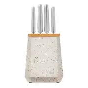 Furi Pro Stone 5pc Knife Block Set Azure Terrazzo 5 Piece - 41504