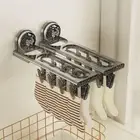Wall-Mounted Folding Socks Drying Rack Plastic Clothes Hanger Underwear