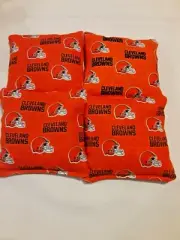 4 Cornhole Bag Set Corn Hole Cleveland Browns ORG