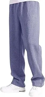 Men's Basic Athletic Sweatpants Straight Leg Open Bottom Trousers Casual Lightweight Yoga Pants with Pockets