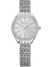 [Swarovski] Attract Watch Swiss Made Full Pave Metal Bracelet Stainless Steel in Silver