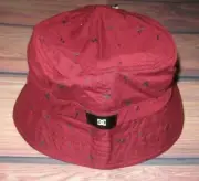 MENS DC SHOES BURGUNDY WINE BUCKET HAT SIZE L/XL