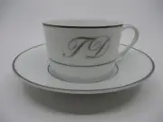 RAYNAUD SERENITE CUP & SAUCER - Monogram - 2 1/4" 0509D