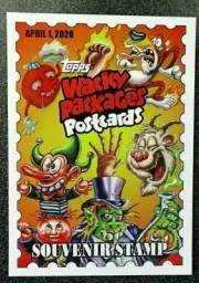 2020 Topps Wacky Packages Postcards April Fools **Souvenir stamp limited sticker