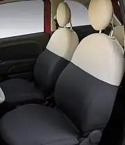 CORA Complete Set Custom Seat Covers Fiat 500 07> Rear Full Grey/Cream