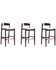 Manhattan Comfort Set of 3 Klismos Bar Stools