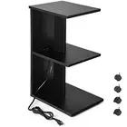 ZGREN End Table with Charging Station, Narrow Side Tables for Small Spaces USB
