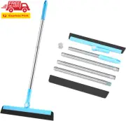 Floor Squeegee, Water Squeegee Window Cleaner Mop Wiper 4 Parts Handle Total Len