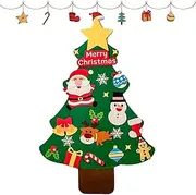 Kids Felt Christmas Tree - Kids Detachable Christmas Toy Felt Christmas Tree Set,Christmas Decor with 21Ornaments Stocking Craft Kits for Door