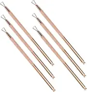 FOMIYES Stainless Steel Nail Tools 6pc Cuticle Pusher Set Nail Polish Remover Scraper for Home Use
