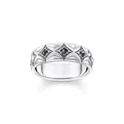 Genuine THOMAS SABO Australia Rebel Wolf black ring