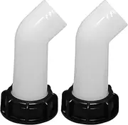 FmtwPhn 2 Pieces Drain Spout with Nut 1000L Water Tank Nozzle Valve Fitting Extension Hose Nozzle Adapter Water Tap Spout for Tap Fitting Tank 2 Inch