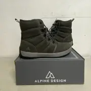 Alpine Design x Kamik Men's Ezra Grey Winter Boots with Durable AD21MCW0004-GRY