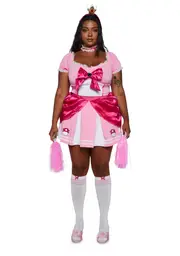 [Trickz N' Treatz] Plus Peachy Princess Cheerleader Costume