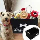 Cartoon Pattern Dog Toy Storage Basket Dog Sundries Organizer Baskets Toys