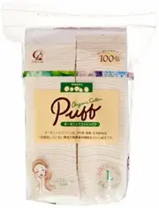 Cotton Labo 100% Organic Cotton Puff size L Square 120 sheets Japan