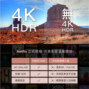 HAKOmini 真4K智慧電視盒 2G/8G ”NETFLIX授權認證” 電視盒 HAKO 台灣公司貨 實體門市