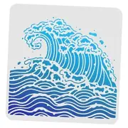 Drawing Painting Templates - 11.8x11.8 inch Plastic Square Reusable Sea Waves