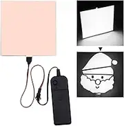 NWpangu Electroluminescent EL Panel Light, DIY EL Light Cuttable Paper Lamp for Holiday Decoration/Cosplay/Warning, White (10cmx10cm)