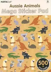 Aussie Animals - Mega Sticker Pad - 500 + Stickers