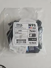 BNX N95 Mask Black MADE IN USA Particulate Respirator Protective Face Mask (1...