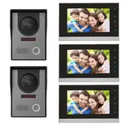 7inch Monitor Video Doorbell Door Phone Intercom Entry System LCD 1-3 camera