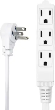 Flat Multiple Outlet Extension Cord 8 Ft for Indoor Use by - Ul-Listed 3-Prong M