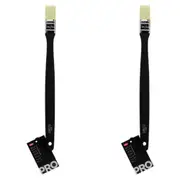 2x Jasart Elevate Professional Art Painting Flat Brush 1"/25mm Long Handle Black