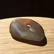 Agate Rock Slab Cut Polished Geode Display Slice Brown Crystal with Gray Banding