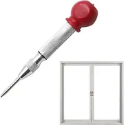 Automatic Center Punch - Spring Loaded Metal Centering Tool,Heavy Duty Glasses Tool Woodworking Gadget for Metal, Wood, Window, Door