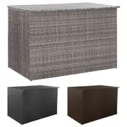 Garden Storage Box 150x100x100cm Poly Rattan Outdoor Multi Colours vidaXL